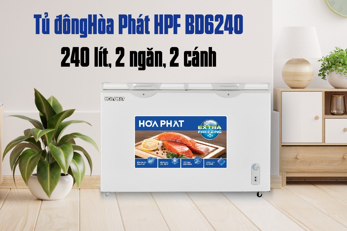 Tủ đông Hòa Phát 240 lít HPF BD6240